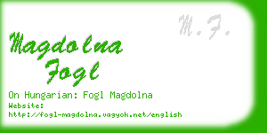 magdolna fogl business card
